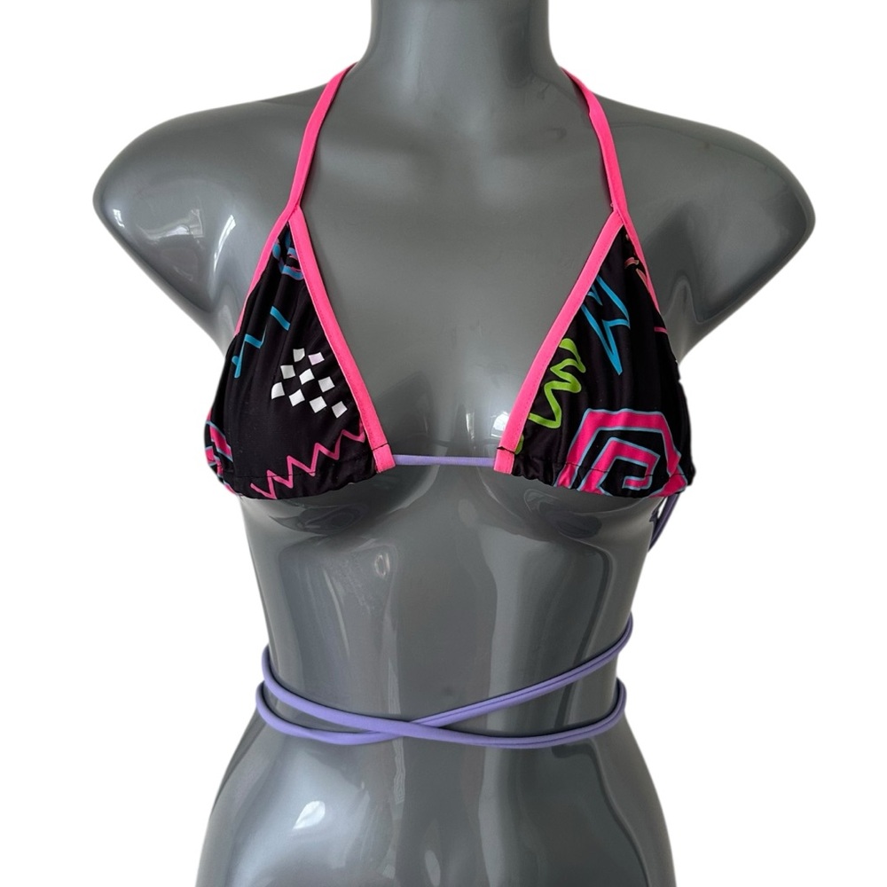 Colorful Triangle Bikini Top - Picture 3 of 7